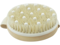 Escova De Banho Massageadora Redonda Healifty, Escova Esfoliante Para Corpo Seco, Limpa E Estimula A Pele