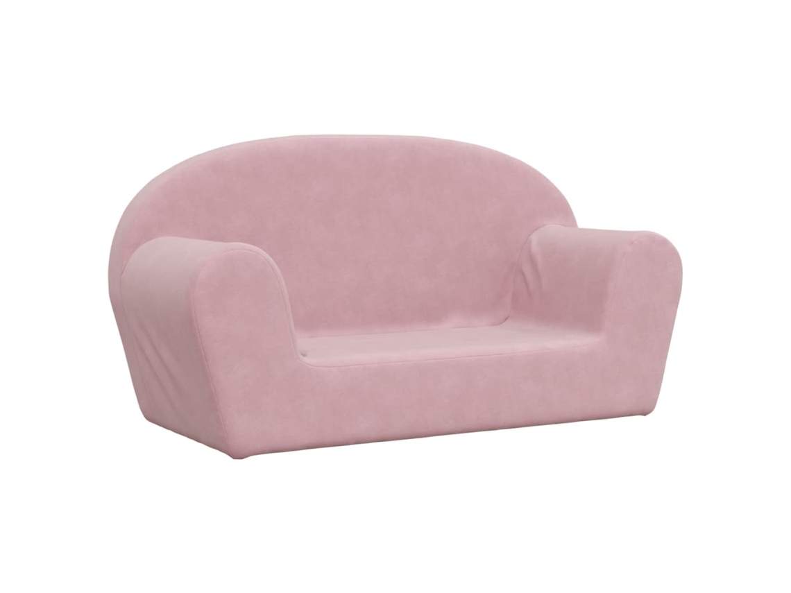 Maison Exclusive - Sofá Infantil De 2 Lugares Pelúcia Macia Rosa