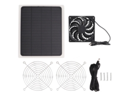 Kit Ventilador Solar 10w Resistente À Água para Casa e Estufa | S/MARCA