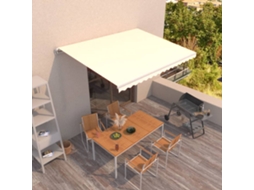 Vidaxl Toldo Retrátil Manual 400x350 Cm Cor Creme