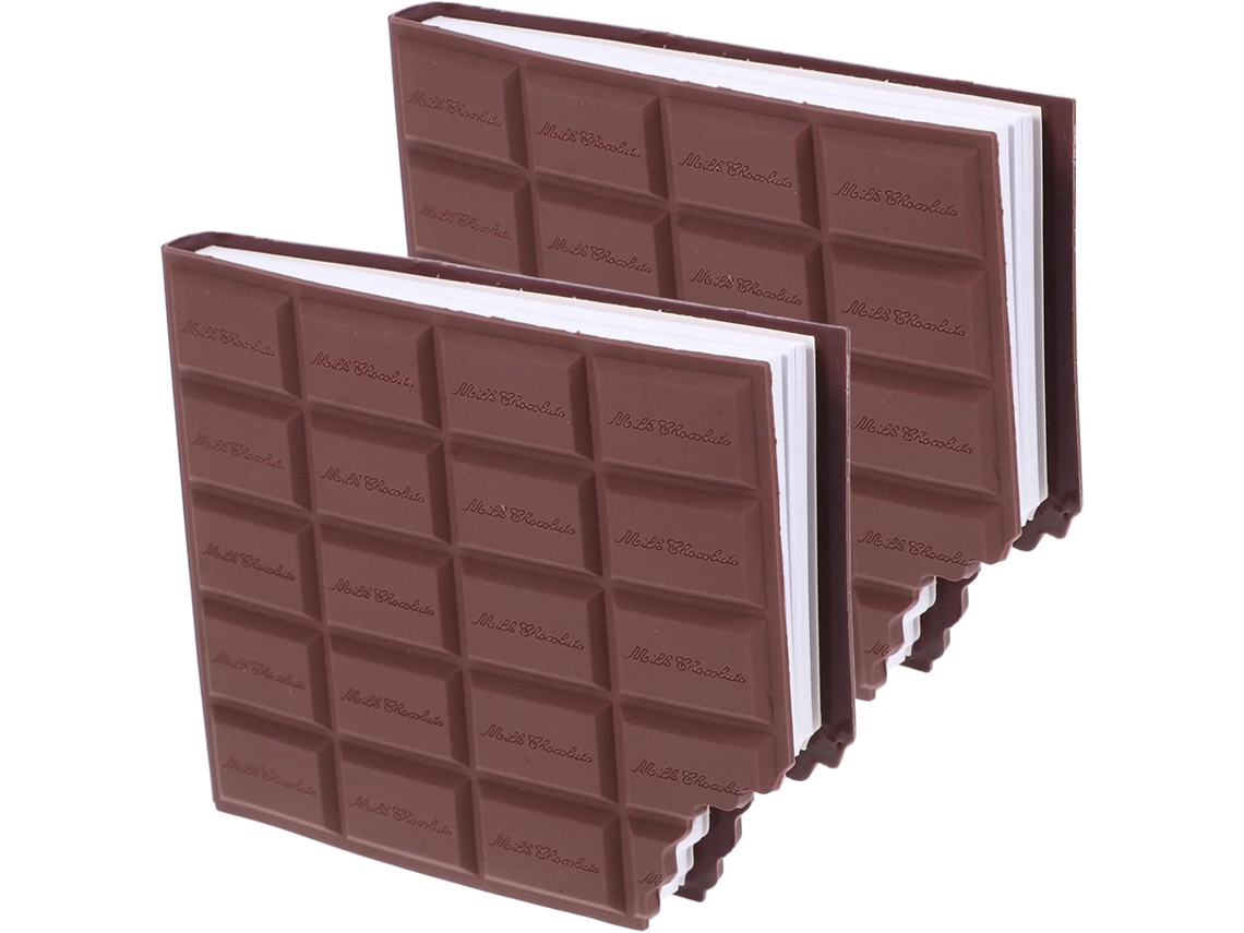 Bloco De Notas Em Forma De Chocolate 2 Unidades De Papel Café Adesivos Fortes Para Escritório Escolar E