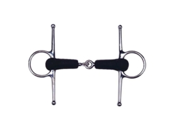 Snaffle de Bochecha Cheia de Borracha Dividida Prateado 105 Mmfeeling