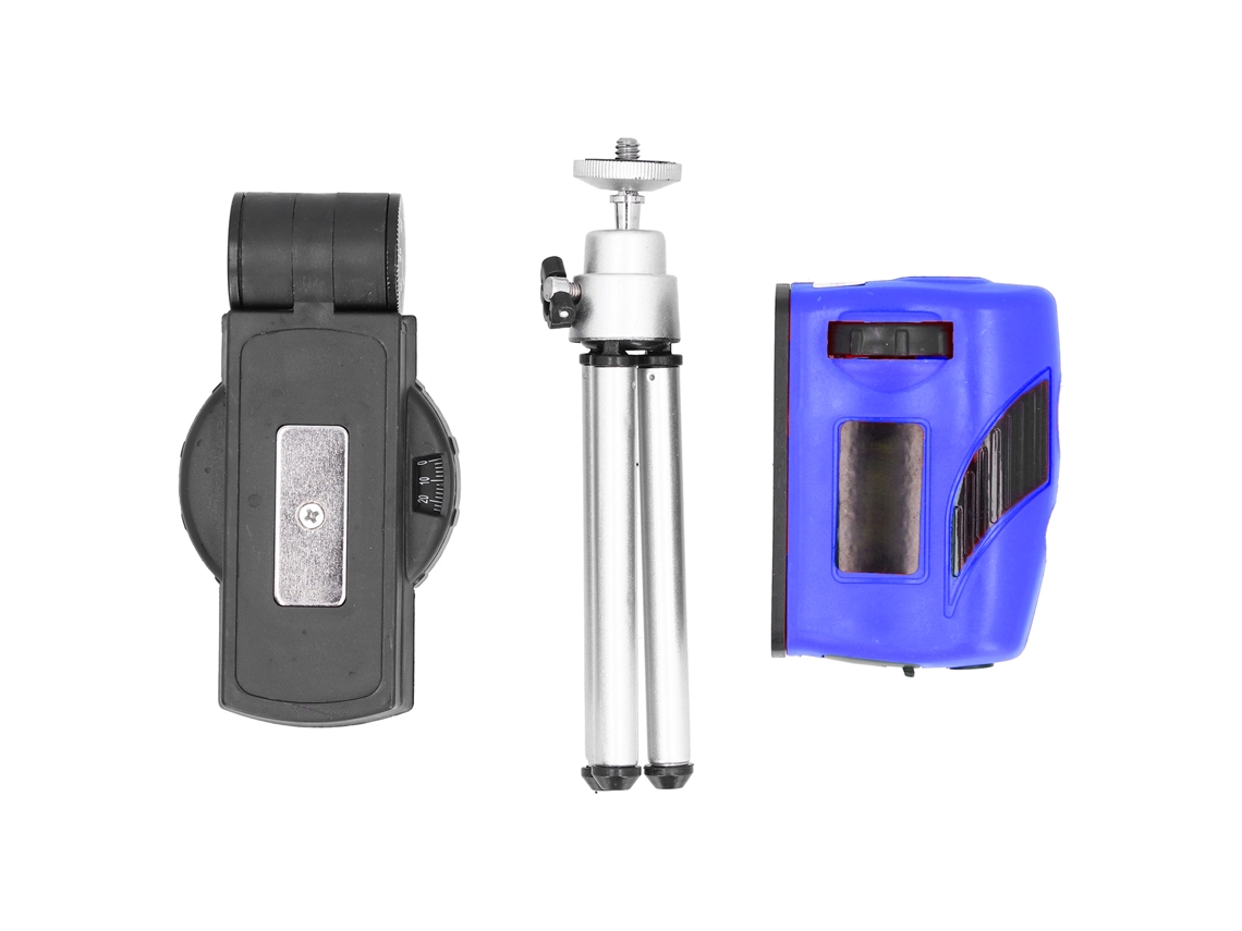 Nível a Laser Vermelho Automático com Base e Tripé Abs Prático Ferramenta de Medição Horizontal Vertical