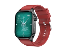 (Pulseira de silicone verde) Smartwatch esportivo com tela AMOLED de 2,04 polegadas e função de ECG