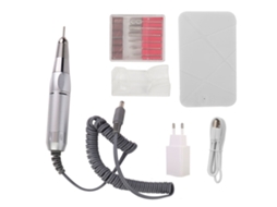 Caneta De Broca Elétrica Portátil Para Unhas Com 6 Pontas Para Manicure E Pedicure Polimento Máquina Ferramenta Branca