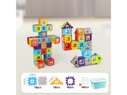 Brinquedo De Blocos De Construção De Casa Para Bebê 140 Peças Com 46 Janelas