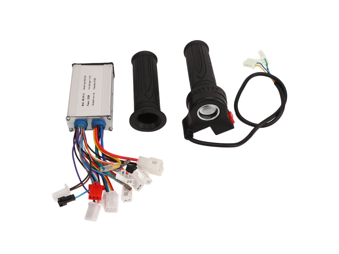 Controlador de Motor de Indução 24V 36V 350W para Bicicleta, com Mando de Aceleração Rotativo
