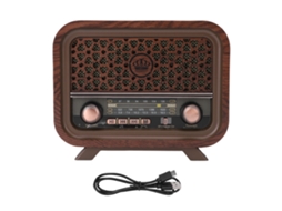 Rádio Vintage LAXISCREED Bluetooth Portátil Recarregável