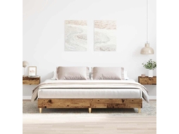 Vidaxl Estrutura De Cama Sem Colchão 200x200 Cm Madeira Velha