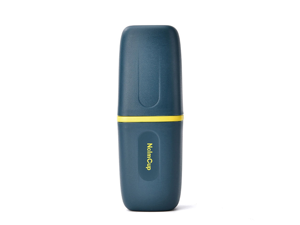 (azul Escuro) Estojo Portátil Para Escova E Pasta De Dentes, Ideal Para Viagens, Camping E Banheiro.