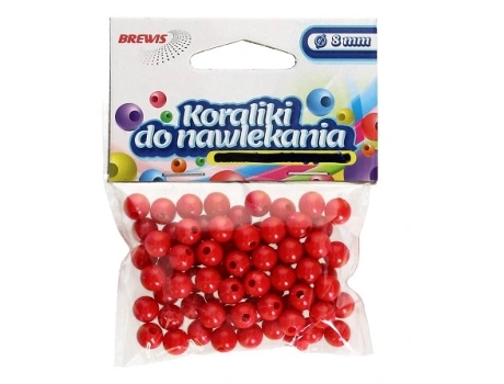 Grânulos Decorativos Vermelhos De 8mm Brewis