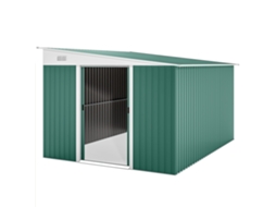Galpão Jardim 8,9m² 280x345x201cm (verde, Porta Dupla, 2 Janelas)