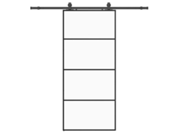 Sliding Door, Sliding Doors Vidaxl Preto Vidro (90 X 205 Cm (200 Cm Sliding Rail))