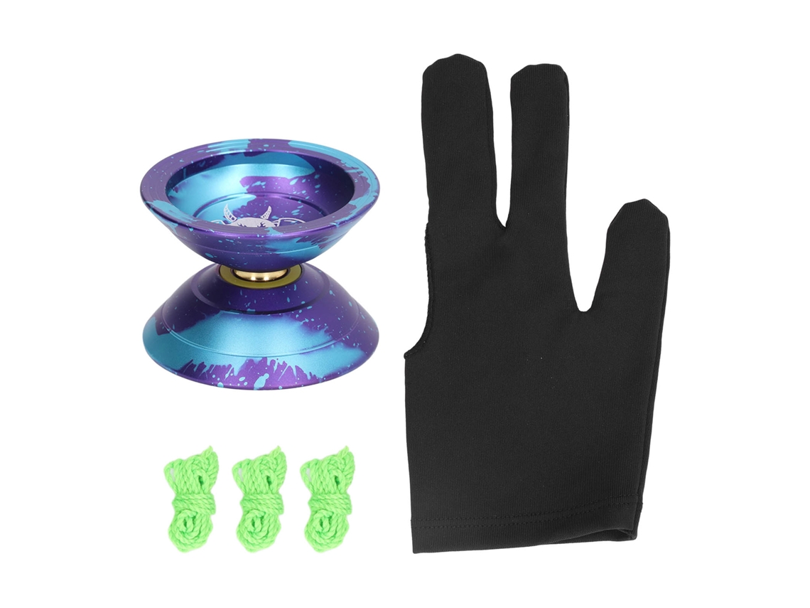 Ats yoyo Toy 2 Modos de Rotação Truques com Corda Descompressão Rolamento Não Responde para Crianças Roxo