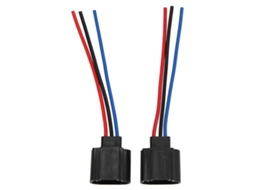 H13 Conector Fêmea De Plástico Com Cabo, Vendido Em Par, Compatível Com 4 Awg.