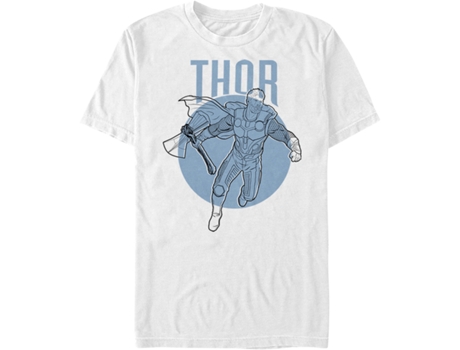 T-Shirt de Homem SUPERHEROMARVEL Thor Sketch Avengers Algodão (L)