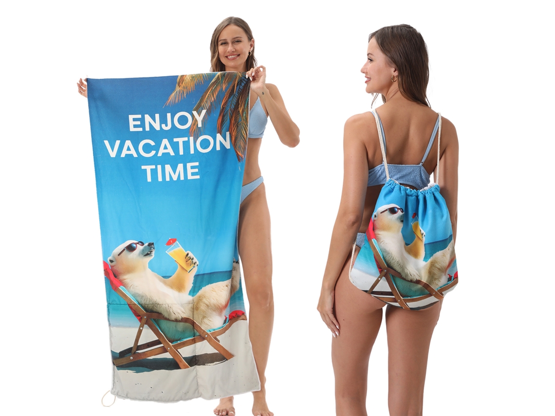 Toalha de Praia HENTEN HOME Dobrável e Transformável em Mochila 70x140 Cm | HENTEN HOME