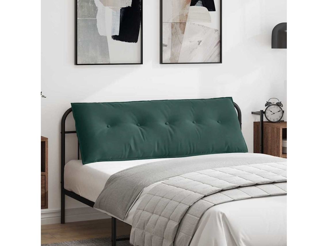 Vidaxl Travesseiro Para Costas Verde-escuro 140 X 50 Cm