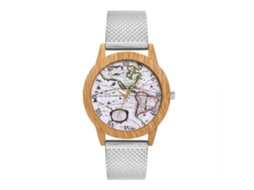 Relógio de pulso unissex Zhoulianfa Simple Quartz com pulseira de silicone em malha prateada