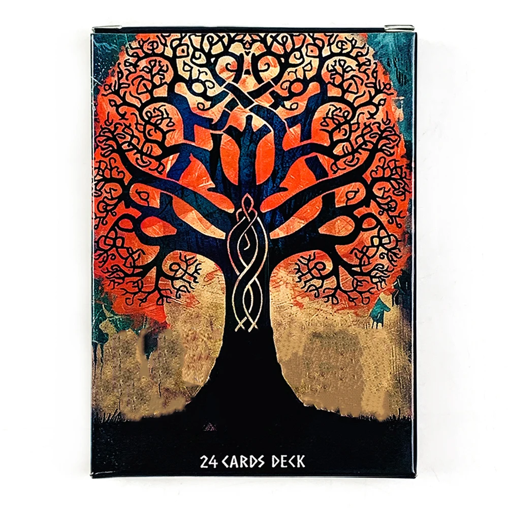 Baralho de Cartas Oráculo, 10,2 X 7,5 Cm, 24 Cartas, Estilo Artístico Misterioso, Durável. MDUG