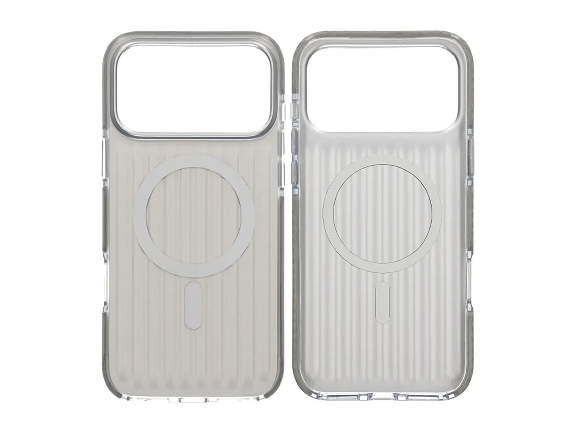Capa Magsafe Corrugada Para Iphone 17 Pro Max - Prateada