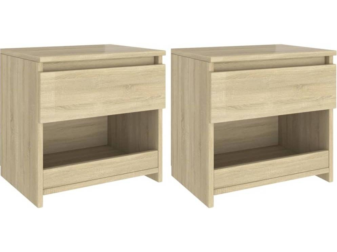 Bedside Cabinet,bedside Cabinets Vidaxl Marrom Madeira Processada (n/a)