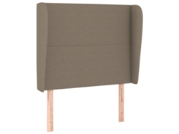 Cabeceira de Cama com Abas Tecido Cinza Acastanhado MAISON EXCLUSIVE (83x23x118 cm)