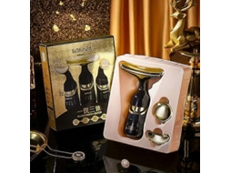 Massageador Facial 3 em 1 com Microcorrente para Lifting e do Pescoço, Antirrugas Firmeza da Pele GOKOCO (preto)