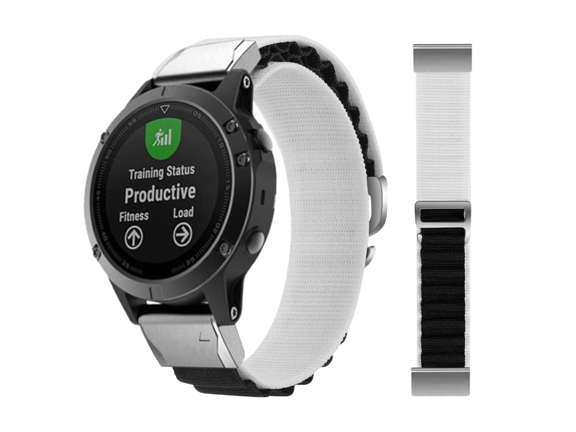 Bracelete Loop Alpine para Garmin MARQ Golfer Branco e Preto