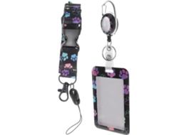 Porta Crachá Do Anime Healvian Com Cordão De Poliéster E Plástico, Resistente E Portátil, Ideal Estudantes E