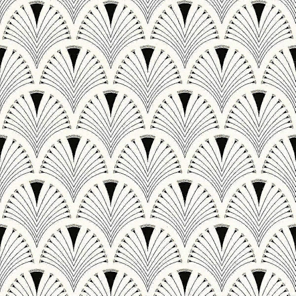 Papel De Parede De Arte Moderna Art Déco Com Leque, M.2228