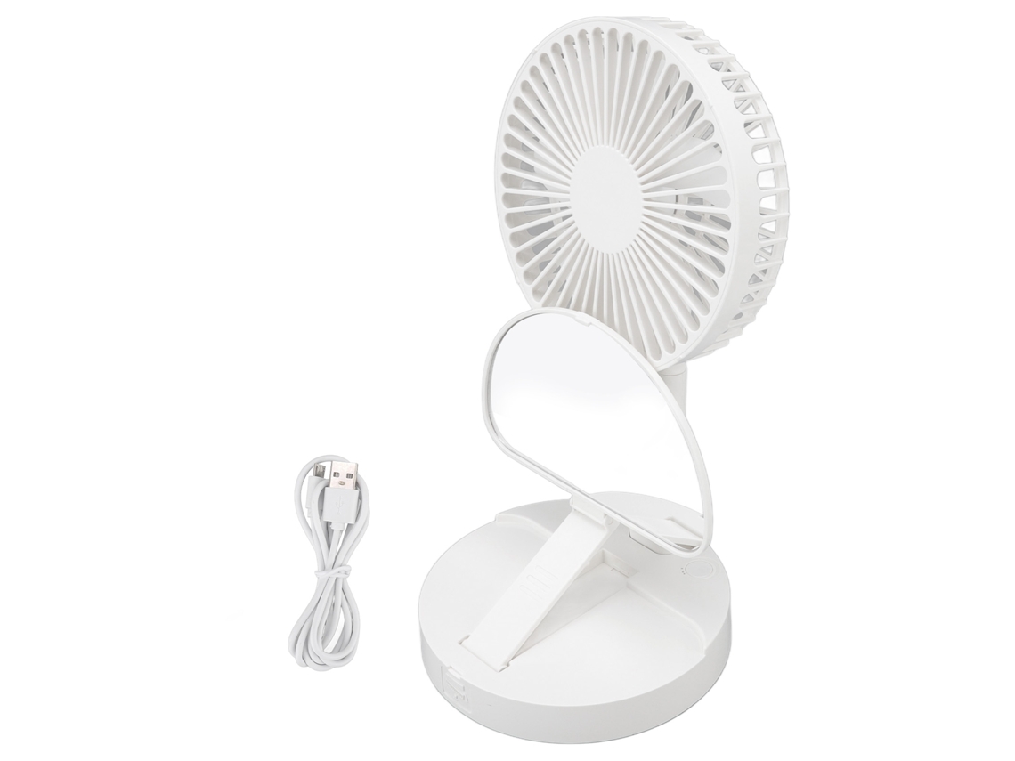 Ventilador De Mesa Compacto Plegável Com Espelho E Três Velocidades - Laxiscreed