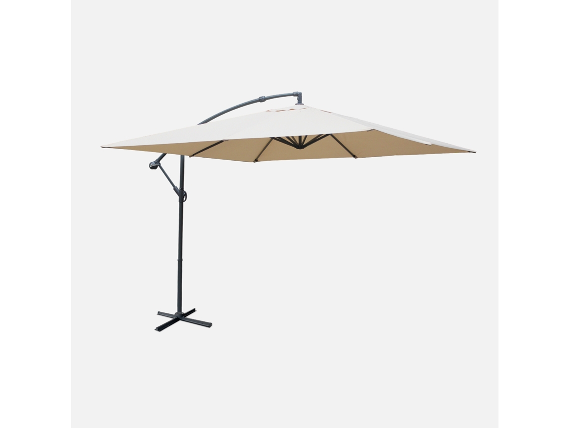 Chapéu de Sol SWEEEK Quadrado Hardelot (Bege - Aluminio - 3X3M)