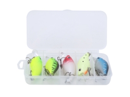 S/MARCA Kit de Isca de Pesca 5 Peças com Anzol e Isca Artificial