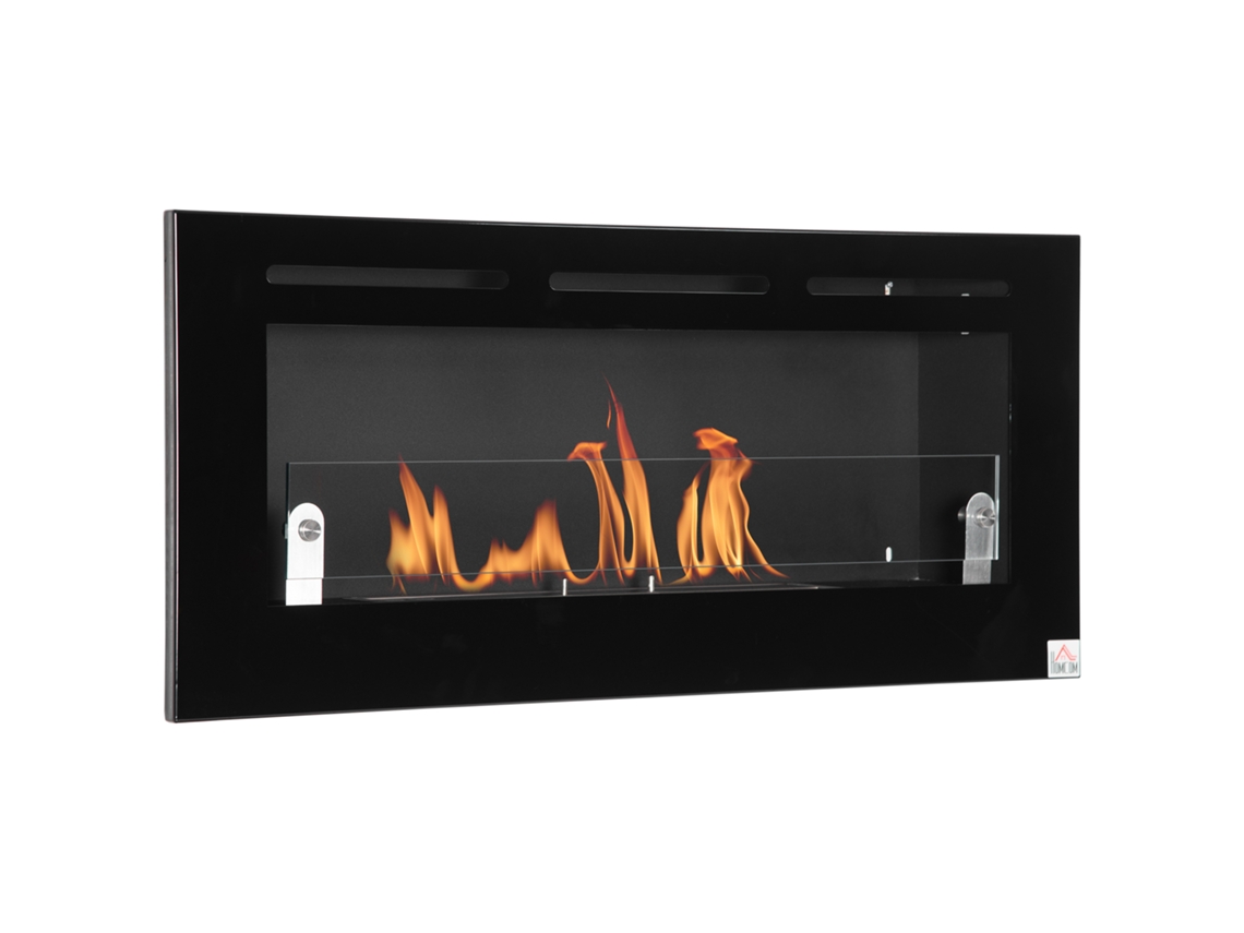 Queimador Bioetanol Parede - 2,8l, 3,5h Queima, 102x16x43cm, Metal, Cobertura 25-30m² Chimi
