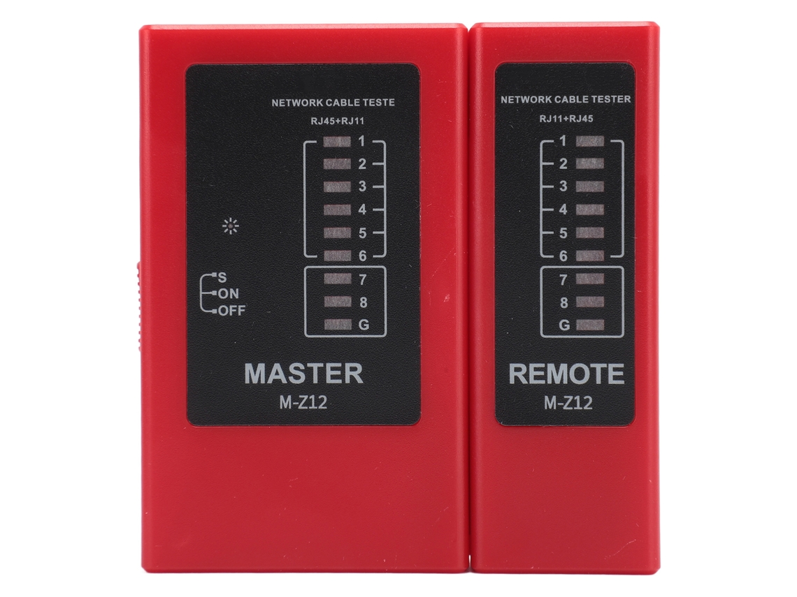 Testador De Rede Rj45 E Testador De Cabo Cat 5 Testam Cabos, Exibem Status Com Led.