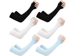 Pares De Mangas De Resfriamento Com Proteção Uv Mangas De Upf 50 Para Homem E Mulher, Mangas Quentes Para Corrida E Ciclismo