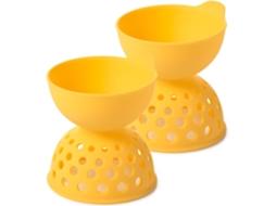 Conjunto Para Cozinhar Ovos Pochê, 2 Peças, Amarelo