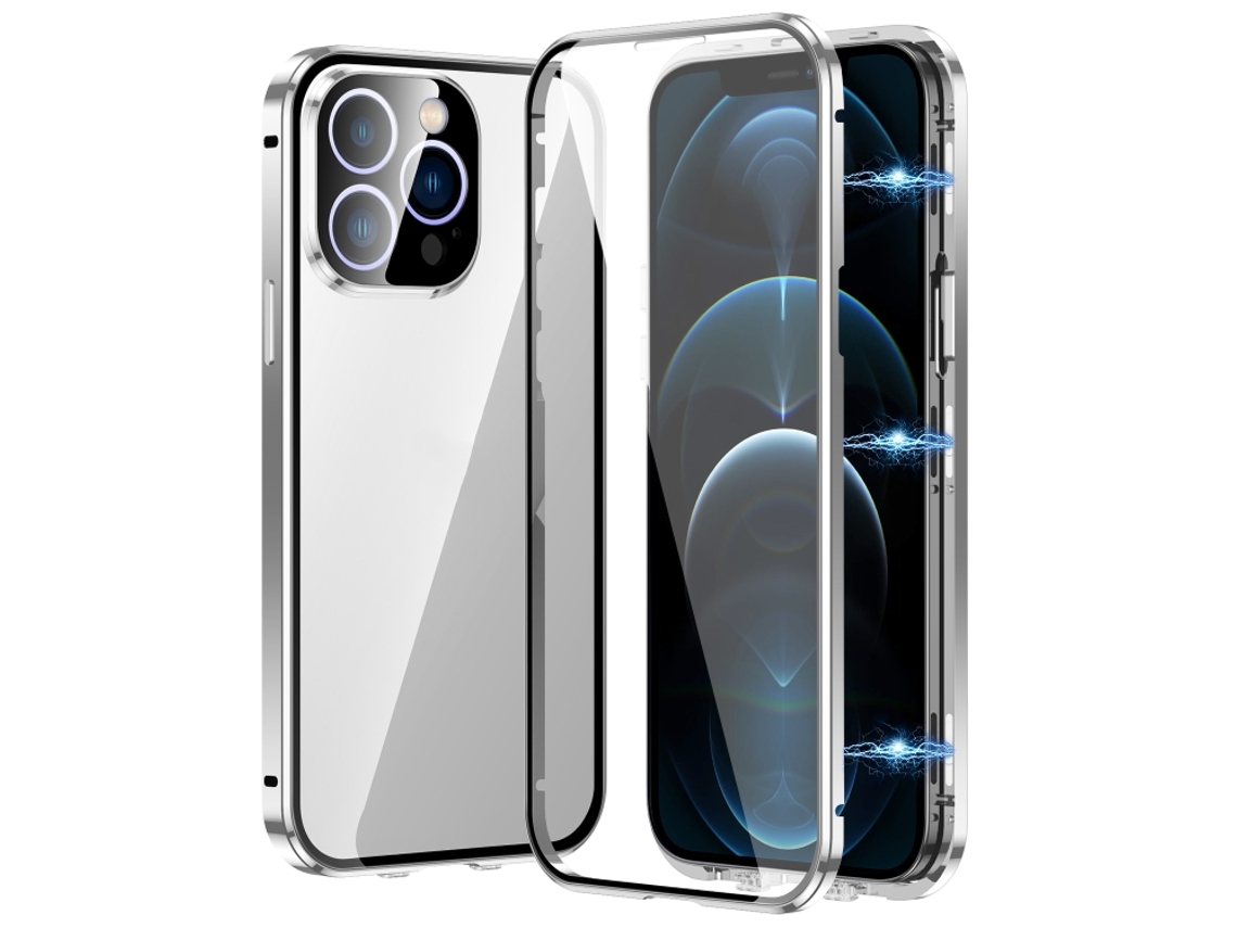 Capa De Vidro Temperado Hd Para Iphone 12 Pro - Fecho Magnético Duplo