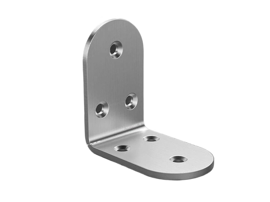 Suporte De Canto Em Aço Inoxidável Com Ângulo 90 Graus 100x100x20mm, 2 Peças