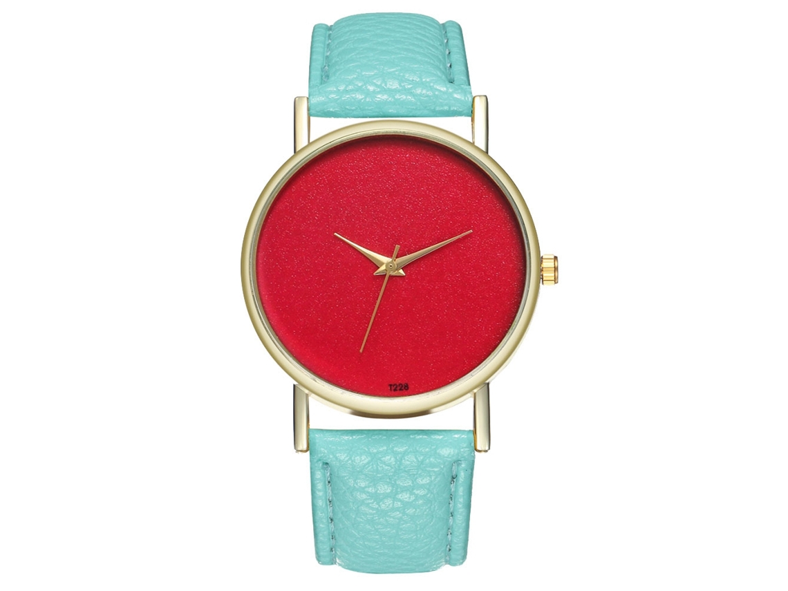 Reloj De Muñeca De Aleación Con Dial Redondo Analógico De Cuarzo Para Mujer Y Hombre (menta)