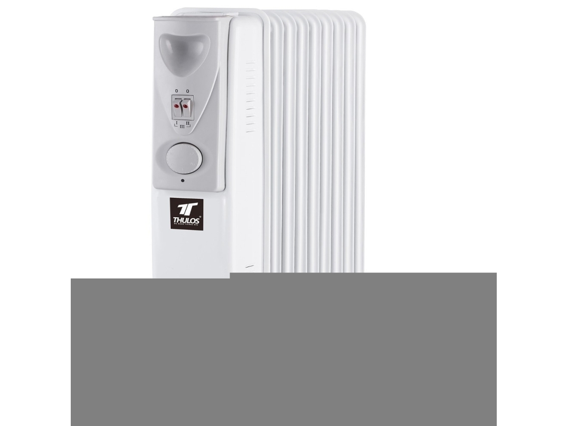 Radiador a óleo de 9 elementos Potência 2.000 W Radiador de óleo eficiente com 9 elementos e potência de 2.000 W THULOS