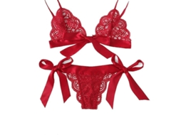 2026 roupa Íntima de Renda de Três Peças para Mulher
