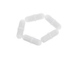 Conjunto De 5 Barras Magnéticas De Ptfe Branco Para Agitar Copos E Canecas.