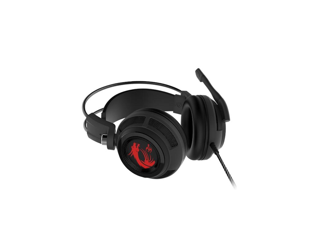 Msi Ds502 Conjunto de Auscultadores e MicroAuriculares Acoplado Fita de Cabeça Preto Vermelho