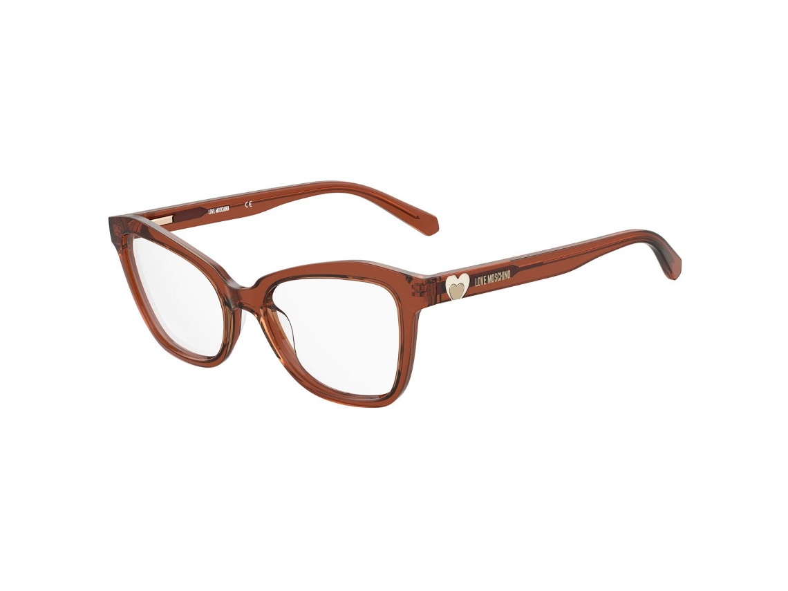 Armação de óculos de grau feminino Love Moschino Mol604-fmpf218 (acetato - ocre - Ø 52 mm)