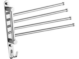 Suporte De Toalhas Parede Outanaya Com Barras Giratórias, Resistente E Em Aço Inoxidável, Ideal Para Banheiros