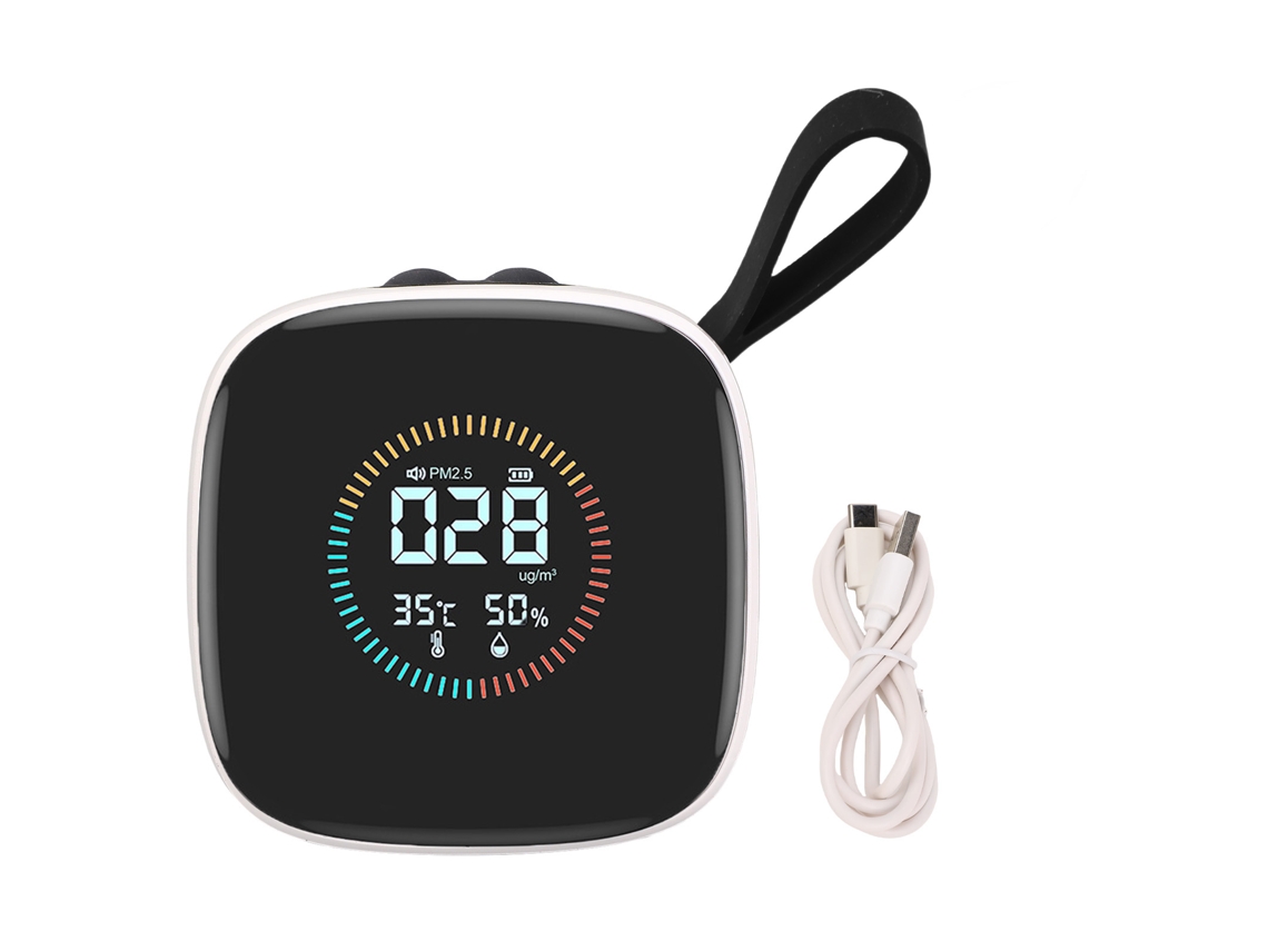 Testador de Qualidade do Ar Pm2.5 com Tela Lcd Medidor de Temperatura e Umidade para Lar Hotel Escritório