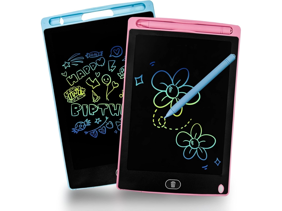 Tablet De Desenho Lcd Mágico Pieces 8,5 Polegadas Para Crianças, Apagável E Reutilizável, Com Cores Vibrantes Escrita, Ideal Menin Aquaforge