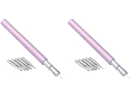 Canetas Para Manicure Com Esmalte, 2 Conjuntos De Metal Leve E Reutilizável.